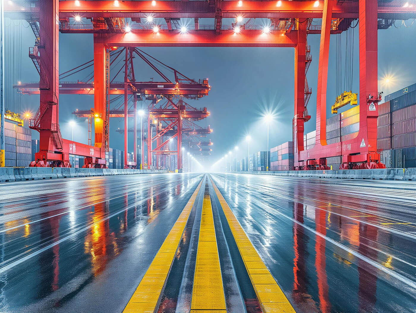 shipping containers at port