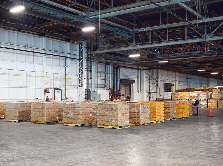 interior floor of baltimore-based warehouse